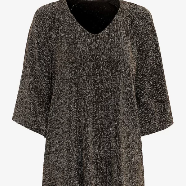 Μπλούζα με glitter σε χρυσό χρώμα