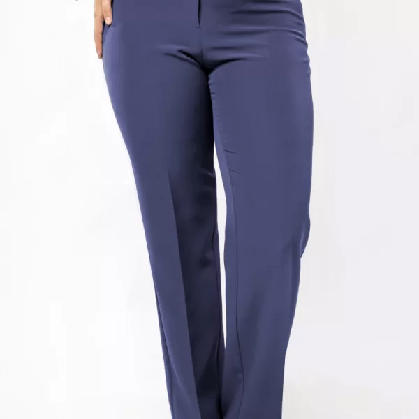 Queen size παντελόνι κρεπ με λάστιχο στα πλαϊνά σε ρουά χρώμα