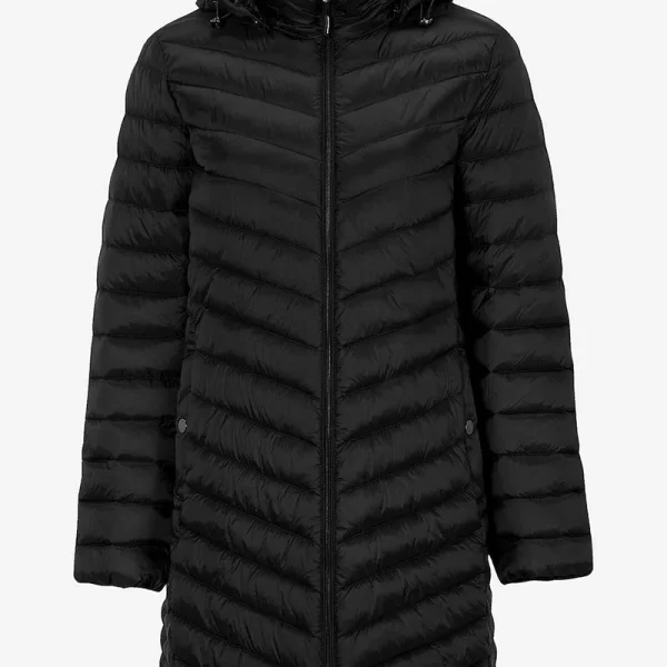 Μπουφάν με αποσπώμενη κουκούλα σε μαύρο χρώμα