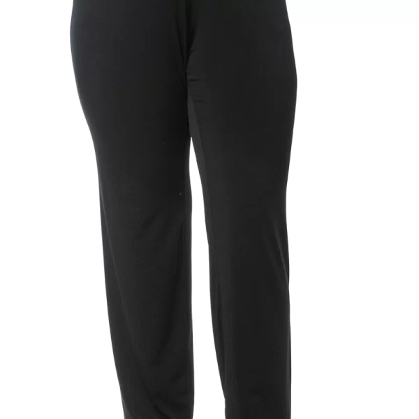 Παντελόνα σε ίσια γραμμή με μπάσκα σε μαύρο χρώμα