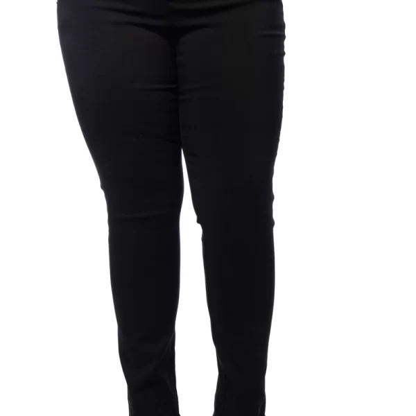 Ελαστικό μακρύ παντελόνι με άνοιγμα σε μαύρο χρώμα