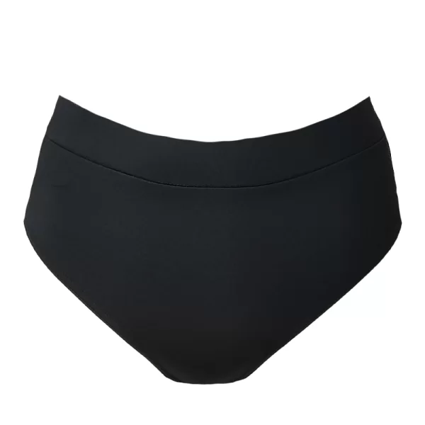 Ψηλόμεσο σκαφτό bikini-slip σε μαύρο χρώμα