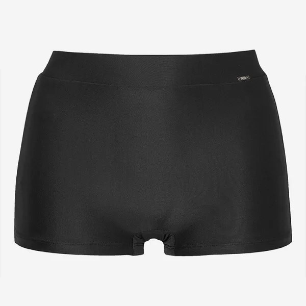 Ψηλόμεσο bikini-slip σορτσάκι σε μαύρο χρώμα