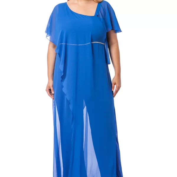 Ολόσωμη φόρμα με στρας στη μέση σε ρουά χρώμα