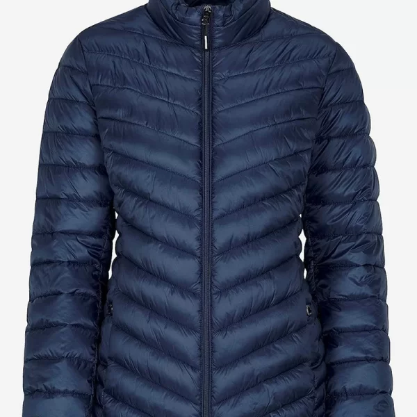 Καπιτονέ μπουφάν με τσέπες σε μπλε χρώμα