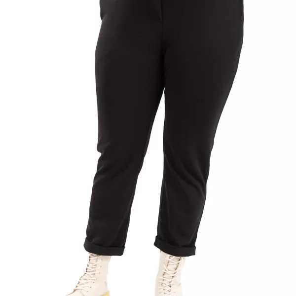 Παντελόνι heavy scuba με ρεβέρ σε μαύρο χρώμα