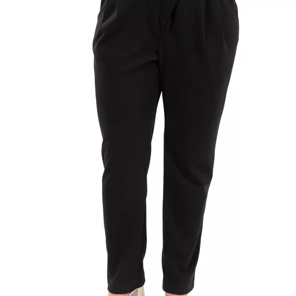 Scuba παντελόνι με φαρδιά μπάσκα σε μαύρο χρώμα