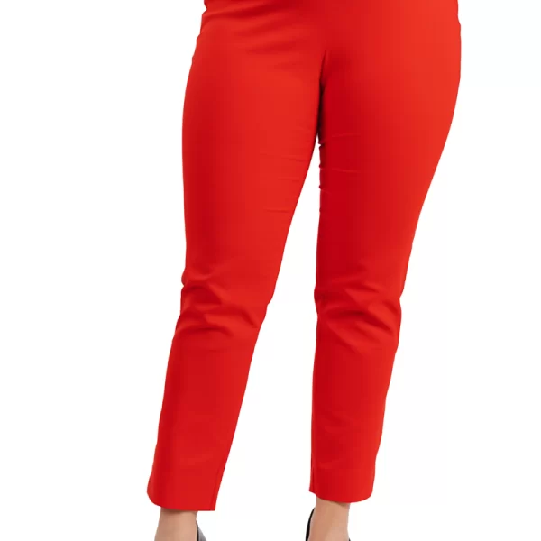 Παντελόνι με φερμουάρ στο πλάι σε κόκκινο χρώμα