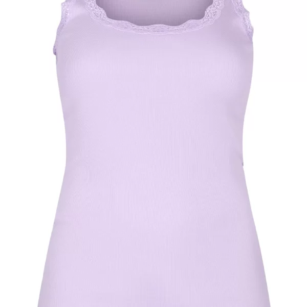Φανελάκι με δαντέλα σε λιλά χρώμα