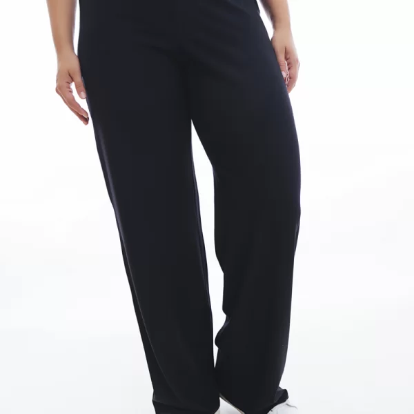 Heavy παντελόνα από βισκόζη σε μαύρο χρώμα