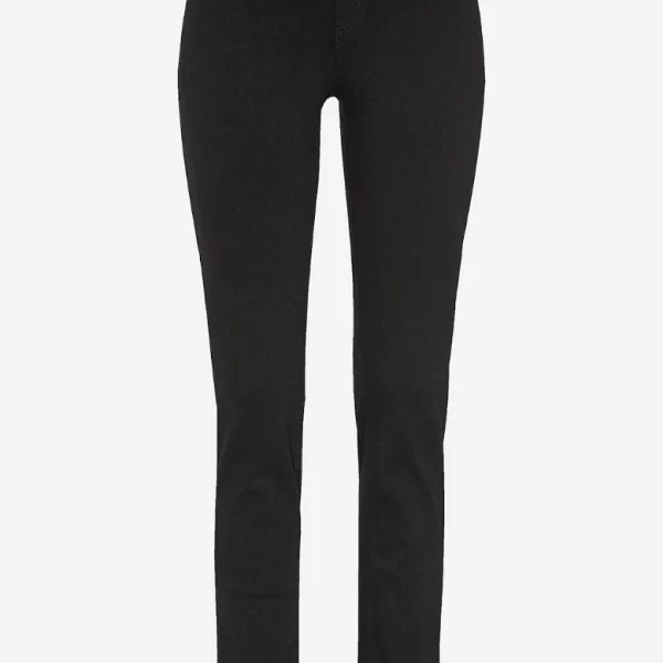 Jean παντελόνι με λάστιχο στην μπάσκα σε denim black χρώμα