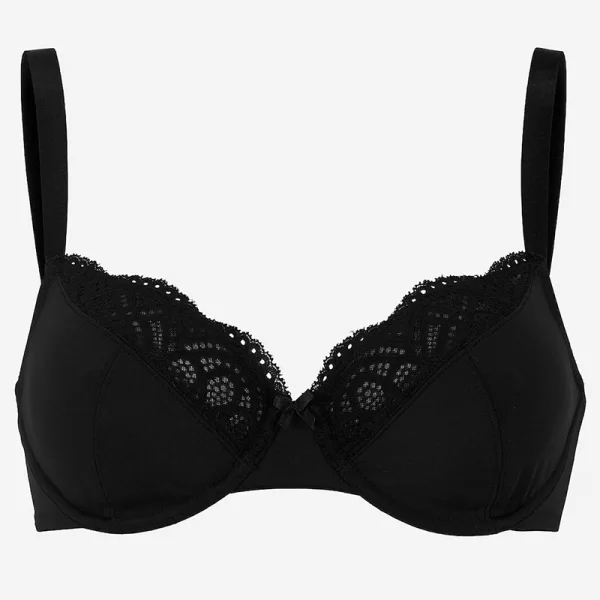 Σουτιέν με δαντέλα χωρίς ενίσχυση σε μαύρο χρώμα