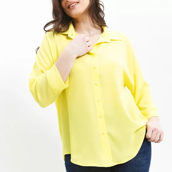 Hi-lo πουκάμισο σε κίτρινο χρώμα
