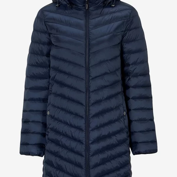 Μπουφάν με αποσπώμενη κουκούλα σε μπλε χρώμα