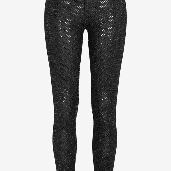 Παντελόνι κολάν με παγιέτα σε μαύρο χρώμα