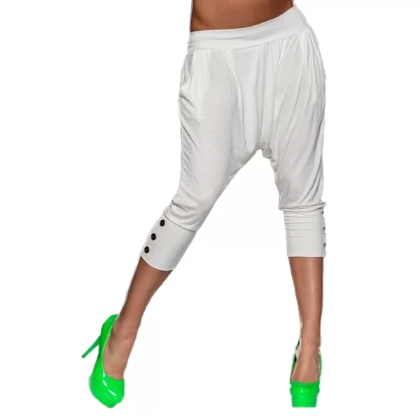 Μοντέρνο Harem παντελόνι - 'Ασπρο 50914-Ασπρο