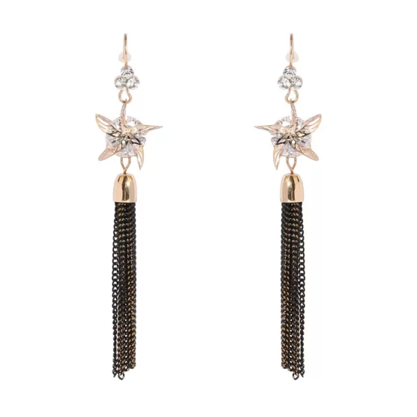 1455 LD Γυναικεία μακριά σκουλαρίκια - Χρυσό-Χρυσό