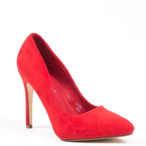 Γυναικεία σουέτ γόβα - Κόκκινη 0567-Κοκκινο