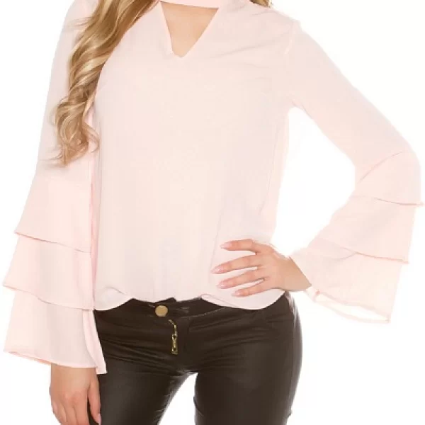 41761 FS Μοντέρνο μακρυμάνικο πουκάμισο - Σωμόν-Κοραλί