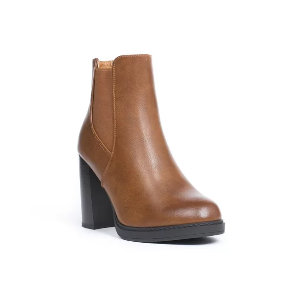 Μποτάκια με τακούνι - Καφέ 0615-Καφε