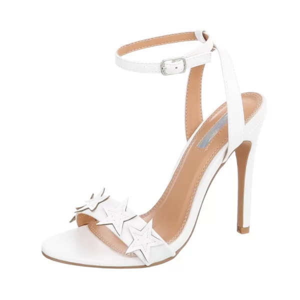 Γυναικείο ψηλοτάκουνο πέδιλο - 'Ασπρο 0721-Ασπρο