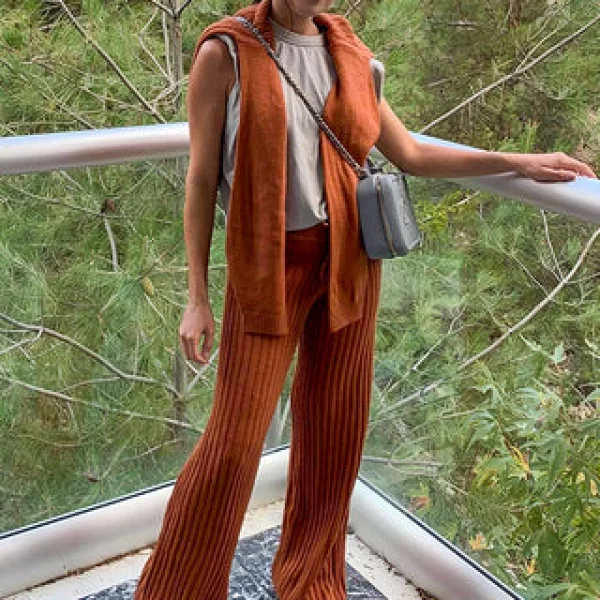 SNDYS – Hendrix Knit Pants Rust