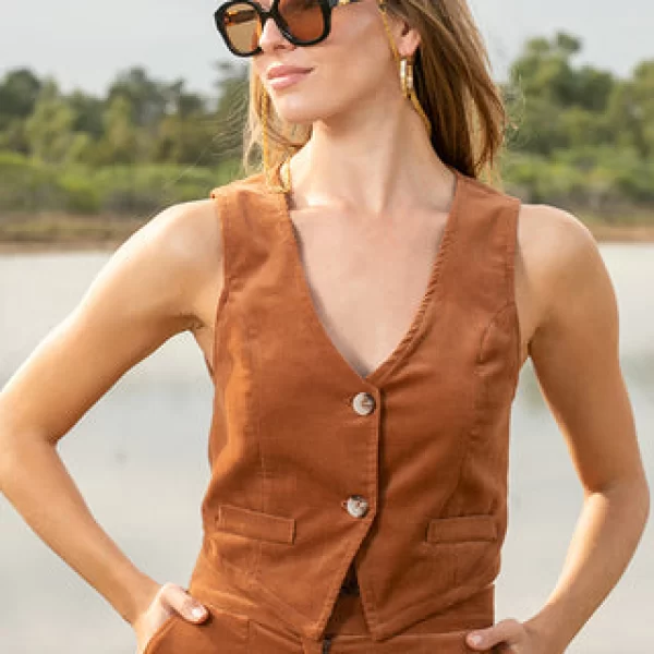 Sun Sea & Roses – Sadie Vest Brown
