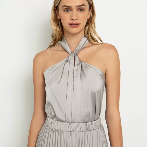 Σατινέ τοπ με κόμπο - ΑΣΗΜΙ