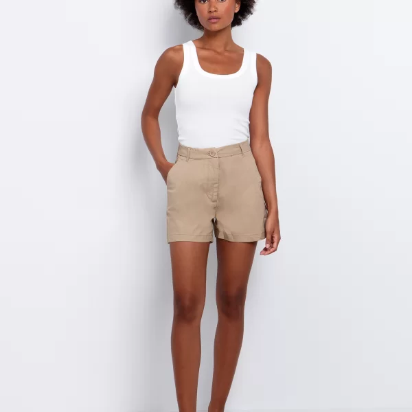 Βαμβακερό σορτς με τσέπες - ΜΠΕΖ