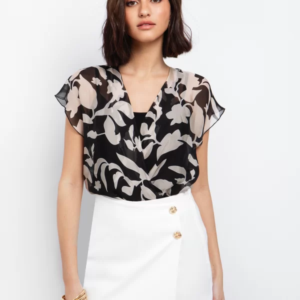 Κρουαζέ μπλούζα εμπριμέ - ΕΜΠΡΙΜΕ