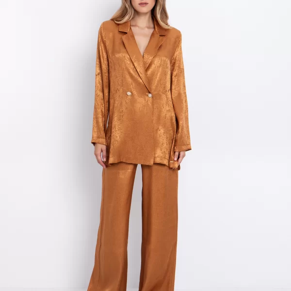 Ζακάρ blazer σατινέ - ΚΑΜΗΛΟ