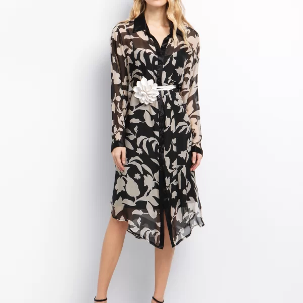 Εμπριμέ φόρεμα σεμιζιέ - ΕΜΠΡΙΜΕ