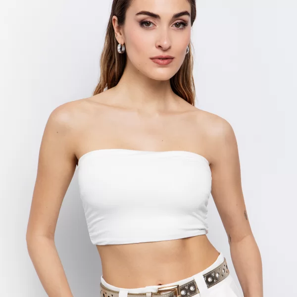 Basic τοπ στράπλες - ΥΠΟΛΕΥΚΟ