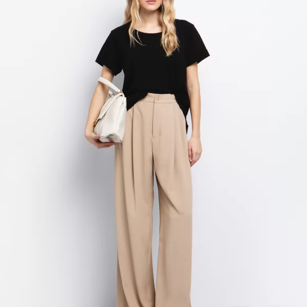 T-shirt με ραφή στην πλάτη - ΜΑΥΡΟ