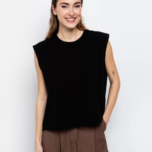 Μπλούζα με φαρδύ μανίκι - ΜΑΥΡΟ