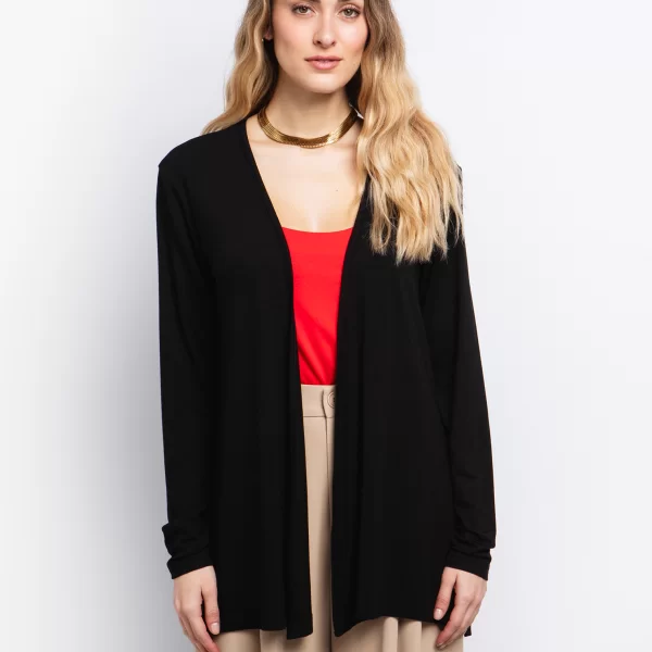 Basic μακριά ζακέτα - ΜΑΥΡΟ