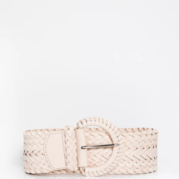 Δερματίνη ζώνη πλεξίδα - ΥΠΟΛΕΥΚΟ