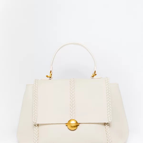 Τσάντα με πλεξούδες - ΛΕΥΚΟ