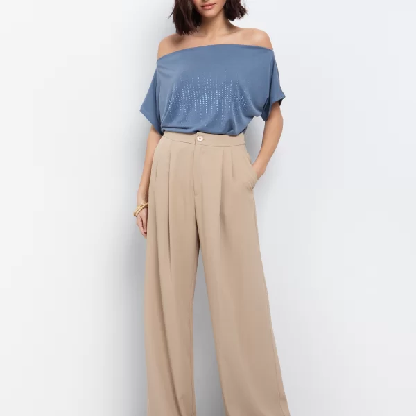 Παντελόνα με πιέτες - ΜΠΕΖ