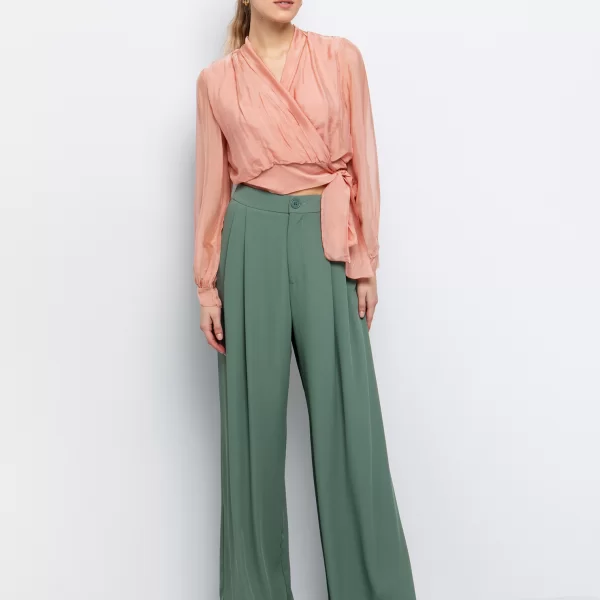 Δετή μπλούζα κρουαζέ - ΠΟΥΔΡΑ