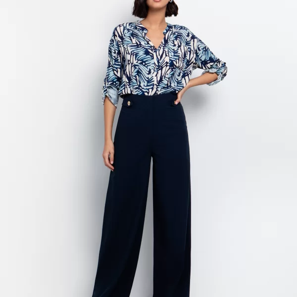 Αbstract μπλούζα με τσέπη & κουμπιά - ΕΜΠΡΙΜΕ