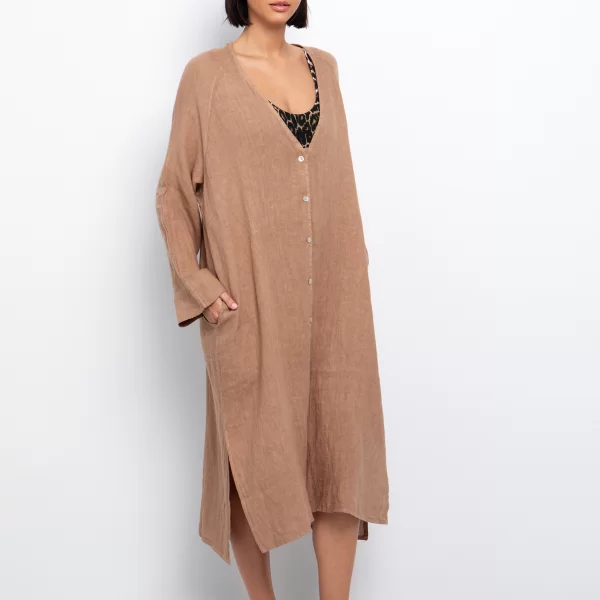 Oversized φόρεμα λινό - ΚΑΦΕ