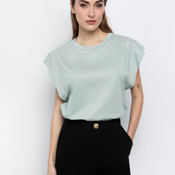 Μπλούζα με strass - ΜΕΝΤΑ