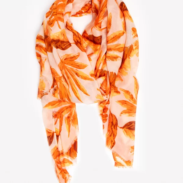 Φουλάρι με φύλλα - ΠΟΡΤΟΚΑΛΙ