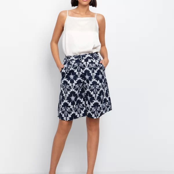 Εμπριμέ βερμούδα με τσέπες - ΕΜΠΡΙΜΕ