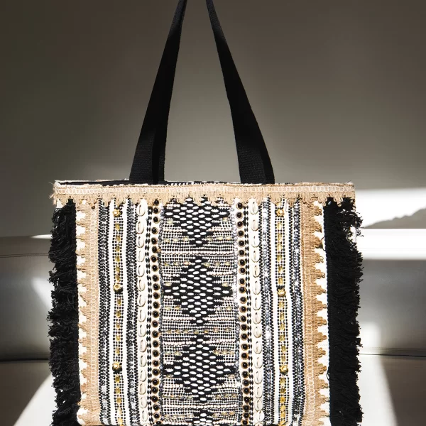 Tote τσάντα mix&match - ΣΚΟΥΡΟ ΜΠΕΖ