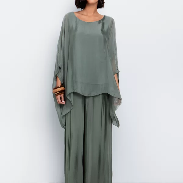 Viscose silk μπλούζα ασύμμετρη - ΒΕΡΑΜΑΝ