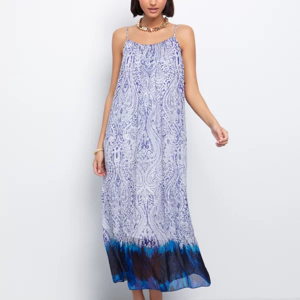 Εμπριμέ φόρεμα viscose-μετάξι - ΕΜΠΡΙΜΕ