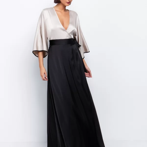 Κρουαζέ μάξι φόρεμα σε αντίθεση - ΕΜΠΡΙΜΕ