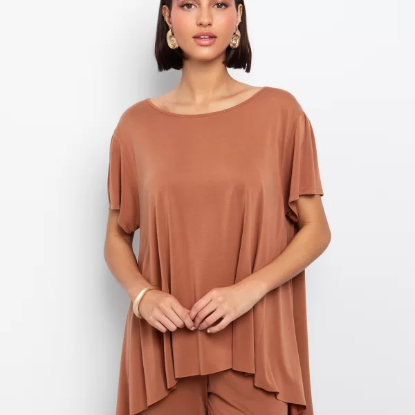 Μπλούζα με μείγμα από modal - ΚΑΜΗΛΟ